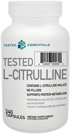 Tested L-Citrulline amino acid energy power strength - 240 caps by Tested Nutrition M