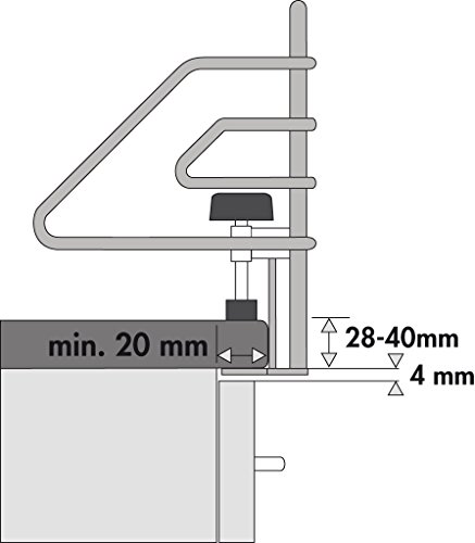 Kindersicherung, Chrom – B 680 x T 150 x H 149 mm - 3