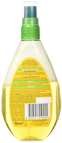 Garnier Fructis Duo-Effekt Pflege Oil Repair Haarkur, Intensiv Haaröl zum Sprühen ohne Ausspülen (mit wertvollen Natur-Ölen – für trockenes, strapaziertes Haar) 1er Pack – 150 ml) - 2