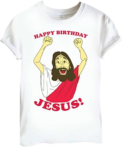 Die Tryin Clothing Happy Birthday Jesus - Xmas Christmas Funny Mens, Womens, Kids Tshirt T Shirt White (R198)