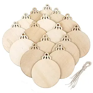 INDUS INNOVATION MDF Decoration Christmas Balls Tag Cutout for Christmas Tree Hanger Pack of 10