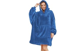 MIA WE DRESS YOUR HOME MIA Oversized Hoodie Blanket Cosy Ultra Soft Sherpa Fleece Unisex Sweatshirt Oodie Giant Blanket Throw Snuggy One Size Fit for Women Girls Adults Men Boys Kids Big Pocket