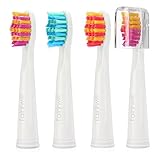 Fairywill Electric Toothbrush Replacement Head x 4 Red or Purple
