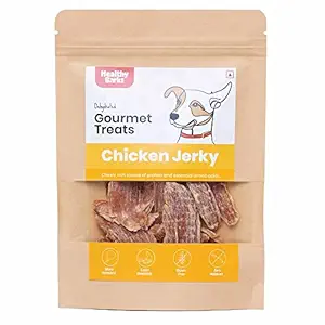 Healthy Barks Natural Chicken Jerky Dog Treats, Gluten Free, for Adult Dogs & Puppies, 50 g (Pack of 1)