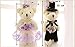 Happy Cherry Bear Curtain Tieback Decor Holder Buckle Holdback Belt Hooks Clip Clasps Toy Accessories - Purple