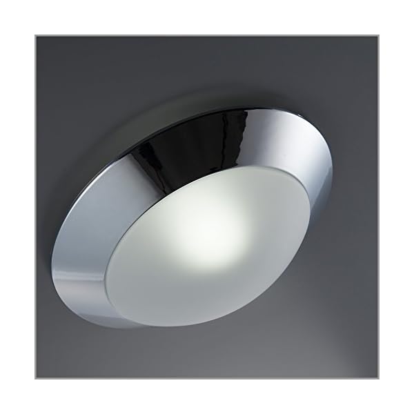 B.K.Licht I Baddeckenleuchte I E27 Fassung max. 40W I Glasschirm I