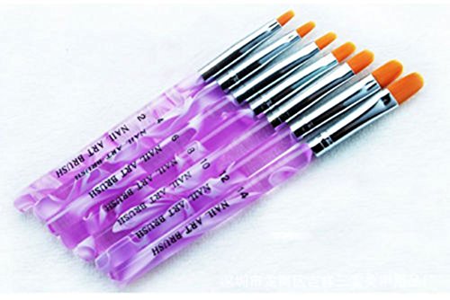 Demarkt 7-teilig für Nailart, UV-Gel, Acryl, Onestroke Pinselset - 3