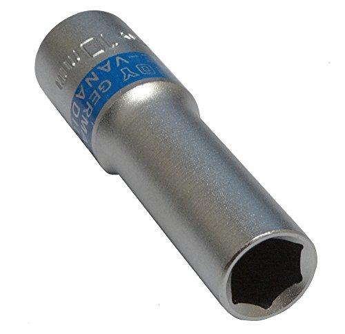 Aerzetix: Steckschlüssel Einsatz Nuss 6 kant 3/8 10mm tief lange professionelle hochwertige erweitert Stahl CrV