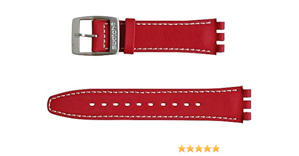 Cinturino Swatch Buckle pelle, rosso : Amazon.it: Moda