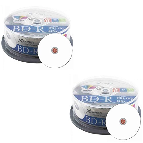 Xlayer BD-R 4x Inkjet white 50er Cakebox - Blu-Ray Disk