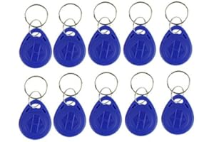 OBO HANDS 125KHz Llavero Regrabable RFID Keyfobs T5577 Etiqueta Token Clave para Control de Acceso Tarjeta de Usuario Azul (100)