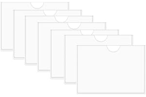 ZZHBOO 6 Piezas Soportes para Tarjetas de Parabrisas Soporte para permisos de estacionamiento Funda Protectora con Parte Trasera Adhesiva para Coche