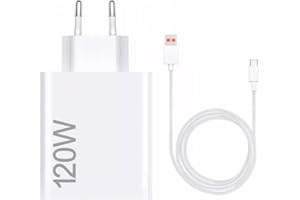 XIAOMI 120W HyperCharge Combo (Type-A) - Cargador de 120W, Puerto USB, Cable USB-C, identificación Inteligente de Dispositivos, Blanco (Versión ES)