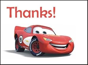 Thank you Cards Lightning McQueen Cars x16: Amazon.co.uk: Kitchen &amp; Home
