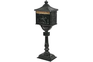 vidaXL Boîte aux Lettres sur Pied Aluminium Vintage Antirouille Vert Jardin