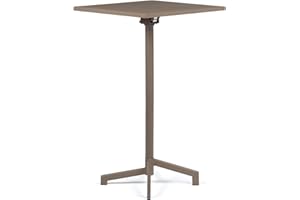 SKLUM Table de Bar Pliante et Convertible en 2 Hauteurs en Acier (60x60 cm) Dely Gris Taupe