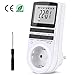 Produktbild Homga Elektronische Steckdose, Zeitschaltuhr Digitale Stecker Timer Sockel Schaltuhr, Küchentimer Timing-Buchse Programmierbare Elektrische Energie Lese Buchse Energiekostenmessgerät Power Meter