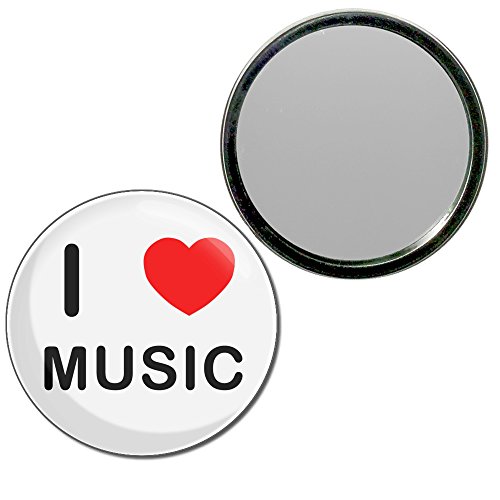I Love Music - 55mm Round Compact Mirror