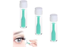 TAIHE Kontaktlinsen Sauger, Silikon Kontaktlinsen Entferner, 3 Stück Kontaktlinsen Einsetzhilfe Kontaktlinsensauger mit Flasche für Harte Linsen