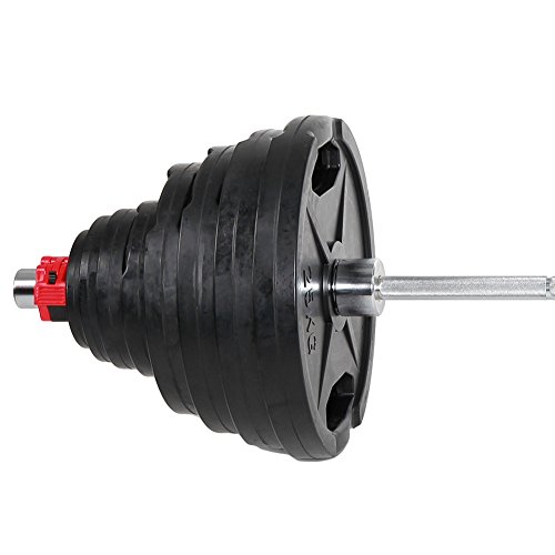 Langhantelstange 50mm Hantelscheiben Aufnahme – Länge: 220cm Olympia Hantelstange inkl. Olympia Schnellverschluss rot - 8