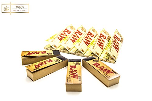 [5 Packs] RAW Organic King Size Rolling Papers mit [4 Broschüren] von Raw Rolling Tips - 3