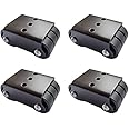Caster Wheel Heavy Duty Castor 4 x 6 Fix for Furniture Trolley, Bed,Coffee table/350Kg Load Capacity, Black (Pack of 4)