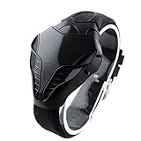 Abeillo Fashion Cobra Sportuhr Herren Freizeituhr Erstaunlicher Schlangenkopf Design Rote LED Digitaluhr Silikonband Uhr Schwarz