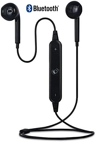 Wireless Bluetooth 4.1 Sports Headset with aptX Audio & CVC Noise Cancellation, Voice Dialling, Microphone, Deep Bass, Hands-Free, Sweat-Proof, Tangle-Free, In-Ear, Stereo Earbuds/Headphones for Sports & Music Enthusiasts โ Suitable for Bluetooth Devices such as iOS/ Windows/Android Smartphones/Tablets, Laptops and Most Other Bluetooth Audio Sources (Black)