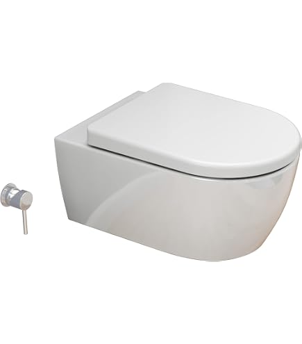 Valvola A Filo Per WC Taharet In Ottone - Rubinetto Da Incasso 1/2" Nero Opaco Per Bagno E Bidet, Con Leva Miscelatrice