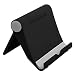 Produktbild Kingnew Universal Faltbare Tablet Stand Handy Halter mit Einstellbarer Winkel Design für Samsung iphone Google Pixel Sony HTC One Plus Tablet (Schwarz)