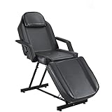 Panana Beauty Salon Chair Massage Table Chair Tattoo Facial Therapy Couch Bed Stool (Black(without chair))