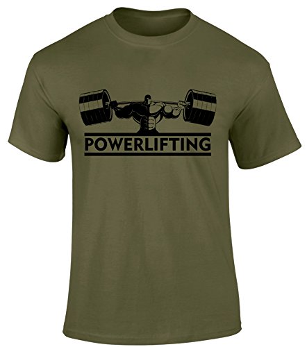 Superpraise, maglietta da uomo, tema crossfit e sollevamento pesi Military Green XL 