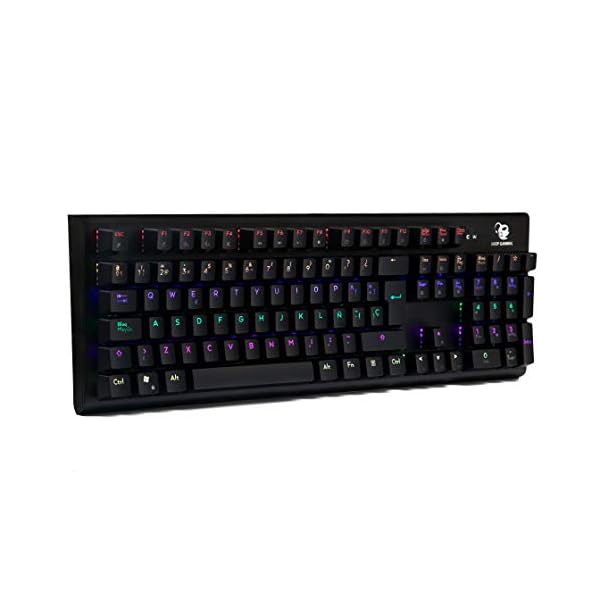 Deep Gaming Solid - Teclado mecánico gamer con 14 modos de iluminación RGB, 105, teclas, antighosting, switch azul… - Image 5