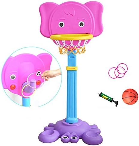Basketball board indoor outdoor adjustable free standing for children kids portable netball christmas gifts and creative ornaments garden beach fun ball toy activities sports ring games-B