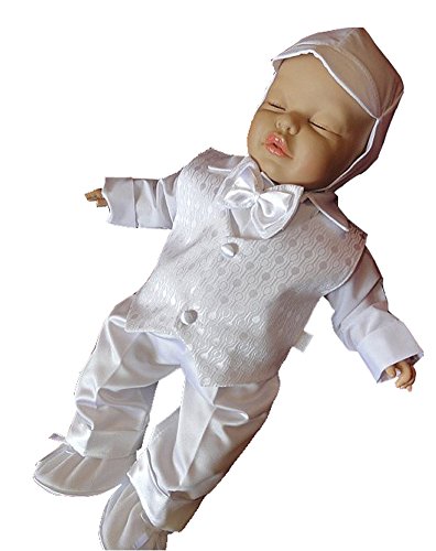 YES Taufanzug Festanzug Babyanzug Anzug Junge Baby Taufe Set Justin wieß 62 - 3