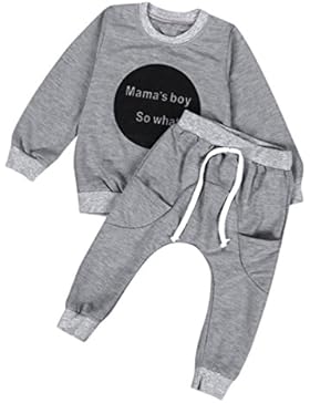 Bekleidung Longra Kleinkind Baby Jungen Outfit Kleidung Langarm T-shirt Tops + Hosen Kinder Kleidung(0-48 Monate)