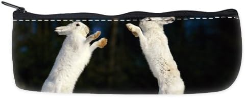 Customized Cute Boxing Arctic Hares Design Pen Case Pencil Pouch