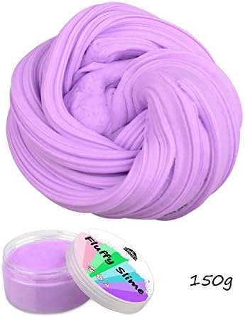 DIY Slime Clay Fluffy Floam Slime 150g Scented Stress Relief No Borax Kids Toy Sludge Cotton Mud to Release Clay Toy Gifts (purple)