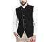 Hypernation Black Color Side Button and Zipper Cotton Waistcoat For Men RS.1499.00