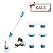Produktbild 6 einstellbar Bürstenköpfe Elektrische Reinigungsbürste Spin Scrubber drahtlos Turbo Scrub Universalbürste mit Verlängerungsstange, , aufladbar, für Ecken, Badzimmer, Toilette(6 Bürstenkopf)