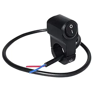 AutoTrends 7/8 Handlebar Mount on-Off DC 12V Electrical System 3 A One Way Switch for Motorbike Fog Lamp/Head Light