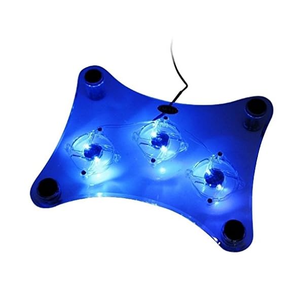 ThreeH Laptop Cooling Pad with 3 Fans & Blue LED Lights for Laptop PS3 / PS4 / PS Slim H-UF01