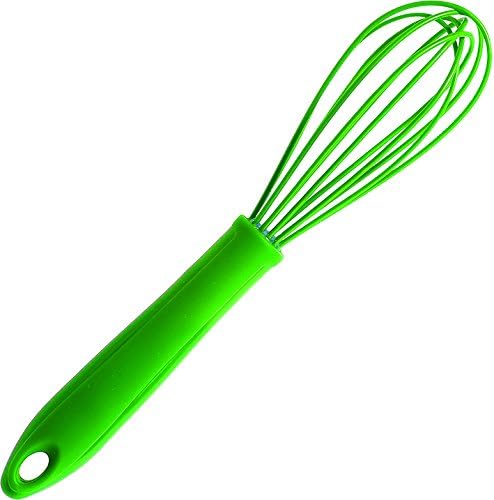 Whisk Small 22 cm Green Silicone Corner Flower Edition