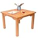Children's Furniture Solid Beech Wood Children's One Table Natural Varnish