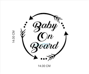Indnone Baby on Board car Sign Board Radium