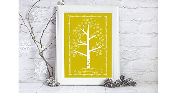 Family Christmas Gifts Family Christmas Gift Ideas Personalised Family Tree Unframed Amazon Co Uk Handmade Products