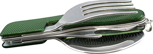 KADACTIVE Campingbesteck Klapp-Besteck aus Edelstahl mit GRATIS Gürteltasche für Outdoor Camping Festivals Backpacker Wandern Picknick - 3