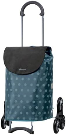 Andersen shopping trolley Scala | Stair-climbing wheels | Max. load capacity: 40 kg | Bag: Gitti blue | Volume: 49L | Made in Germany