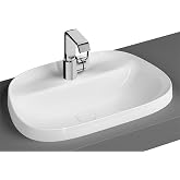 VitrA Frame 5696B403-0041 Tezgah &Uuml;st&uuml; TV Lavabo, Armat&uuml;r Bantlı, VitrA Clean, 57 cm, Beyaz