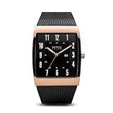 BERING Herren Analog Solar Uhr mit Edelstahl Armband 16433-166